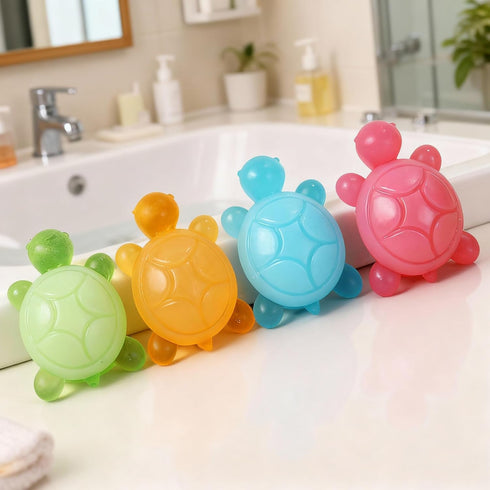 T-shin Bars,4 Turtle Shape Scented Botanical Bath Soap PCS Multicolour Handmade Essential Oil Clean Toning Soaps
