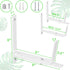 Y&M Brackets for Window Boxes Planters, Adjustable Planter Box Brackets, 4 Pack Universal Outdoor Hanging Brackets, White Steel Mounting Durable, Suitable for Fence Pergola Patio Garden Balcony