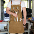 Canvas Aprons for Men, Heavy Duty Chef Work Apron with Large Pockets - 16oz Cross Back, BBQ, Cooking