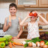 4 Pcs Wooden Kids Knives Cooking Utensils, Safe Knives with Rectangle Cutting Board for Kitchen Cooking