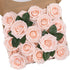 N&T NIETING Artificial Flowers, 25Pcs Fake Roses for DIY Wedding Bouquets, Home Decorations, Blush