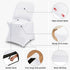 6 Packs White Spandex Stretch Folding Chair Covers for Wedding Party,Universal Fitted Washable Dining Seat Slipcovers