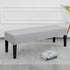 (S2-Silver SPRINGRICO Stretch Dining Bench Cover, Removable Bench Slipcover Washable Bench Seat Protector Rectangle