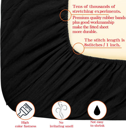 NTBAY Full Fitted Sheet Only - Brushed Microfiber Deep Pocket Fitted Sheet - Soft, Wrinkle-Free, Fade-Resistant
