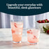 Libbey Flare Tumbler and Rocks Glasses Set, Stylish Lead-Free Drinking Glasses Set of 16 for Kitchen and Parties