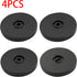 4 Pcs Black 3 inch Acrylic Lazy Susan Rotating Turntable Organizer Bearings - Round Swivel Plate for Spice Rack, Table, Cake, Kitchen Pantry