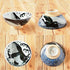 Minorutouki Extra Large Rice Bowl - White Wave Whale Blue, f5.8×H2.6in, 7.76oz, Made in Japan