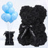 LINKLO 10 inch Rose Bear - Artificial Rose Flower Teddy Bear Gift for Wedding, Mothers Day, Anniversary