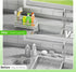 Countertop Sponge Holder for Kitchen Sink, Rustproof Sink Caddy Organizer with Dish Brush Holder, Self-Draining Kitchen