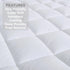 Sacred Thread Quilted Fitted Mattress Pad | Cooling Mattress Topper with 18 Inch Deep Pockets