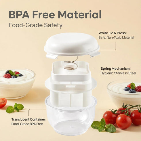 LZLOOK 2 Greek Yogurt Strainer | QT Ultra-Fine Mesh Filter with Spring Press | Yogurt, Kefir, Nut Milk & Soy Milk