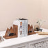 NIKKY HOME Heavy Duty Non Slip Rustic Woodland Mountain Wood Bookend Cute Bear Book Ends Book Stoppers for Cabin Decor