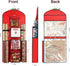 Hanging Gift Wrapping Paper Storage, 40"X17" Red Double-Sided Christmas Wrapper Bag for Craft Roll