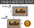 Cotton Black and White Striped Rug (27.5 x 43 Inches), Washable Outdoor Hand-Woven Reversible Stripe Rug