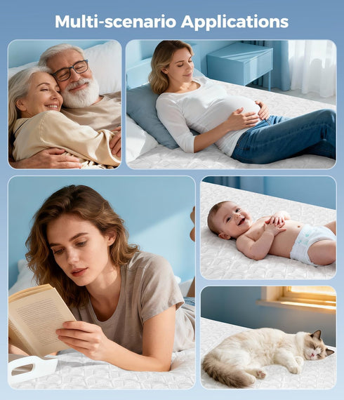 8"-21", 3D Waterproof Mattress Protector King Size, Soft Breathable Mattress Pad with Deep Pocket Noiseless Air Fabric