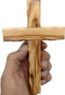 Zuluf 6.2" Olive Wood Plain Wall Cross | Handmade Christian Wooden Cross from Jerusalem | Wall Decor Gift
