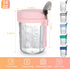 OcePor 6 Pack 16 OZ Overnight Oats Containers with Lids and Spoons, Glass Mason Overnight Oats Jars, Large Capacity