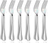 Dinner Forks Set of 6, Top Food Grade Stainless Steel Silverware Forks, 8 Inches, Mirror Finish & Dishwasher Safe