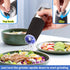 Gravity Electric Pepper and Salt Grinder Set, Battery Operated Mill with Blue LED Light, One Hand Operation, Adjustable
