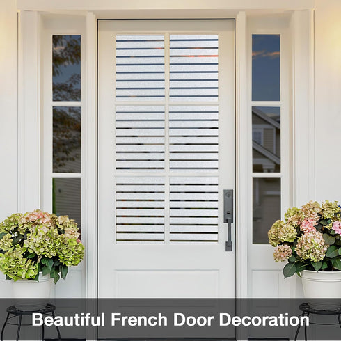 Coavas Window Privacy Film: Frosted Glass Decorative Window Clings, Opaque Static Cling, Heat Insulation, Sun Blocking