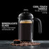 OVENTE 34 Ounce French Press Coffee, Tea and Espresso Maker, Heat Resistant Borosilicate Glass with 4 Filter Stainless-Steel System, BPA-Free Portable Pitcher Perfect for Hot & Cold Brew, Black FPB34B by OVENTE