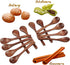 Patelai 12 Pcs Small Wooden Spoons 5 Inch Honey Spoons for Tea Mini Wood Tasting Spoons for Cooking Little Tiny Wooden Eating Serving Spoons for Desserts, Coffee, Jars(Brown)