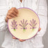 Handmade Lavender Floral Purple and Cream Glazed 7.9inch/20cm Side Plate - City to Cottage Unique Ceramic Dinnerware