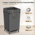 160L Laundry Basket with Wheels, Large Laundry Hamper with Removable Bag and Steel Frame, Rolling Dirty Clothes Basket