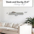 InPlace Shelving, Floating Picture Shelf with Ledge, 10.2" D x 35.4" W x 2" H, Gray Driftwood, 9602032E