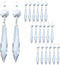 HDCRYSTALGIFTS 20Pcs Chandelier Icicle Crystal Prisms with Bead Crystals Lighting Lamp Replacement