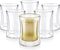 Teabloom Modern Insulated Turkish Tea Glasses - Set of 6 Double Walled