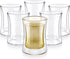 Teabloom Modern Insulated Turkish Tea Glasses - Set of 6 Double Walled