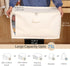 Canvas Comforters Bags, Closet Organizers and Storage for Quilts, Clothes, 75L Bins with Sturdy Zipper, Clear Window