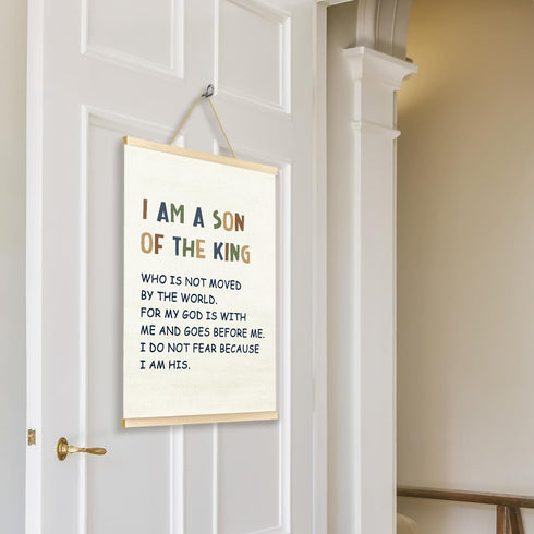 12X16 TAEDIN Christian Baby Boy Room Poster Hanger Frame, Faith Scripture Wood Wooden Canvas Artwork Print, Positive