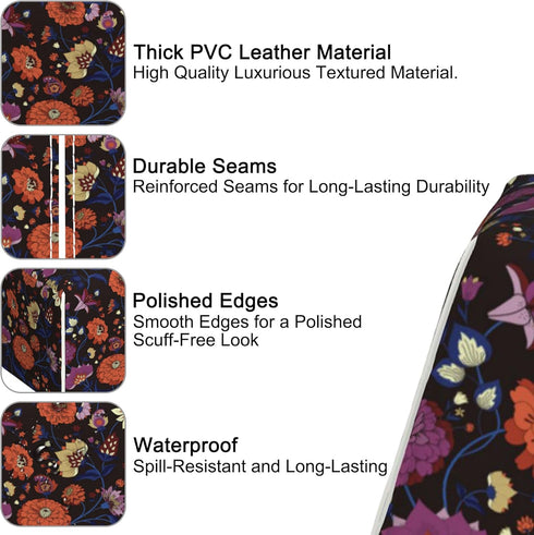 OHEGBXE Countertop,Nightstands,Office Desk,5.2"5.2"5.2" Vintage Paisley Floral Tissue Box Cover Square,Tissue Box