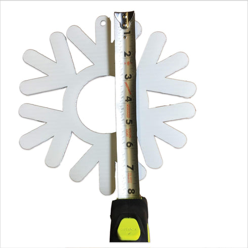 VictoryStore 10 Plastic Hanging Snowflakes Decorations Set of 10, 13656 (Four 10-Inch & Six 8-Inch Snowflakes)