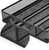 titivate Kitchen Cutlery Tray, Silverware Drawer Organizer with 5 Compartments for Forks/Knives/Spoons (Black)