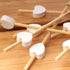 BambooMN 7.1" Decorative White Heart Bamboo Cocktail Picks, 100 Pieces for Events, Holidays, Parties