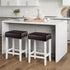 2 Pack Counter YISUN Stool Covers Rectangle - Stretch Oilproof Waterproof PU High Chair Cover Vanity Stool Cover Pub