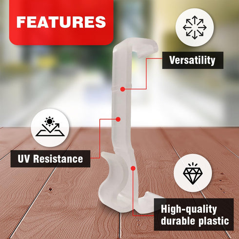 Amazing Drapery Hardware 2.5 Inch Clear Valance Clips, 20-Pack for Top Blind Brands & Window Shades