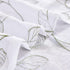 Topick White Sheer Kitchen Curtains with Sage Green Leaf Embroidery, 36 Inch Rod Pocket, 2 Panels for Short Windows
