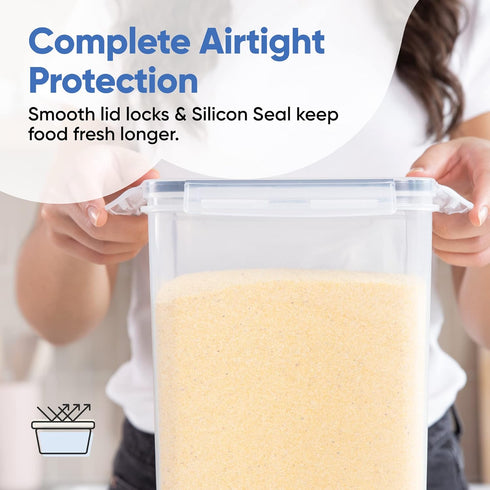 Pack 2, 6.5L, 220Oz, Chef's Path Extra Large Airtight Food Storage Containers with Lids, of Airtight Kitchen and Pantry