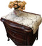 USTIDE Floral Crochet Table Runner 15X27inches , 2PC Beige Cotton Table Doilies