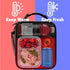 opux Premium Insulated Lunch Box, Red Soft School Lunch Bag for Kids, Leakproof Compact Cooler Tote for Men Women