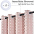 1 72 Inch Pink Blackout Curtain for Girls Bedroom Panel, Double Layered Curtain with Pom Pom White Sheer Overlay, Light