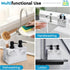 Set,with 4-in-1 Set Kitchen Soap Dispenser Liquid Hand and Dish Soap,Sponge Holder and Brush Holder Dual Soap Dispenser
