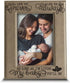 BELLA BUSTA Engraved Leather Picture Frame - I'll love you forever, Family New Baby Frame, 5x7 Vertical