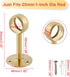 Alise 1'' Dia Curtain Rod Holder Bracket, Stainless Steel Gold Finish, 4 Pcs Wall Mount & Ceiling Mounted Brackets