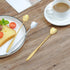 Falytemow 8pcs Gold Heart Shape 304 Stainless Steel Spoons for Coffee, Tea, Dessert, Mixing