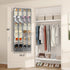FENTEC 2 Pack Over the Door Shoe Organizer | Hanging Shoe Storage with 24 Pockets, Space Saving Gray Mesh